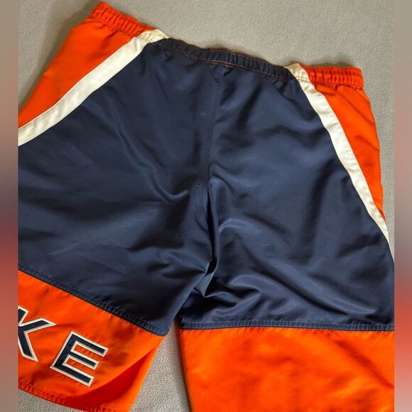 Men's VTG Nike Y2K Lined Swim Trunks Size XL/XXL Orange Blue Spellout Swoosh - Picture 2 of 16